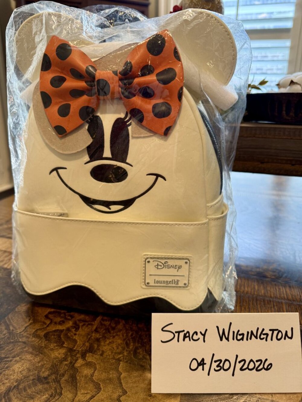 Disney Loungefly Ghost Minnie Glow in the Dark Backpack